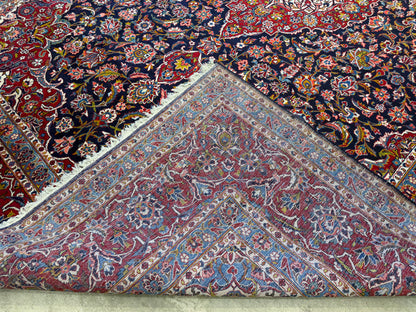 Hand-Knotted Persian Kashan Rug - 9’11”x14’3”