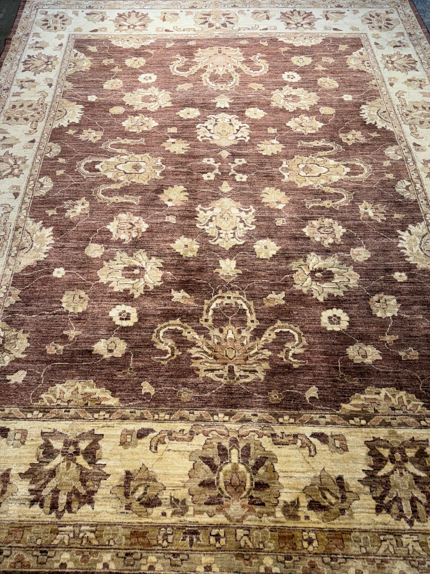 8’x10’ Hand-Knotted Wool Agra Area Rug