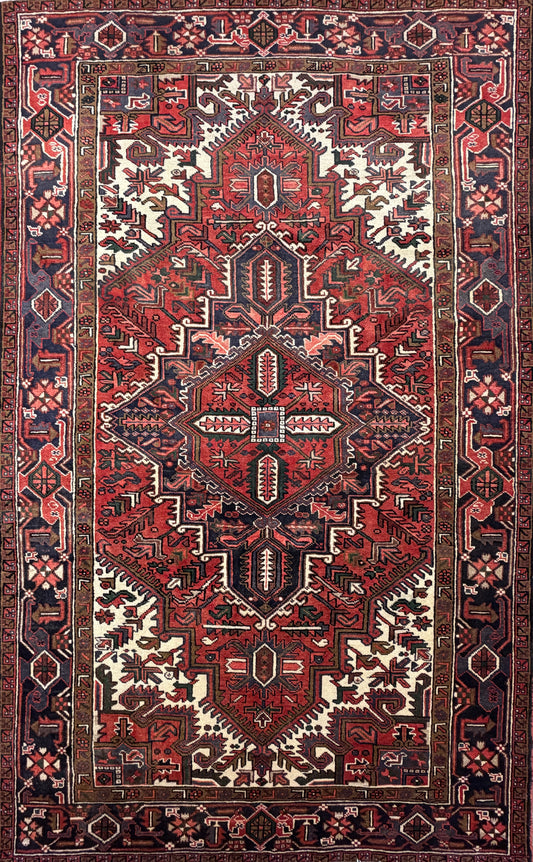 Hand-Knotted Persian Heriz Rug - 6'7"x10'4"