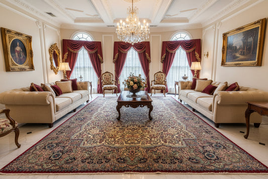 Hand-Knotted 60 Raj Persian Lavar Kerman Rug - 13’10”x19’11”