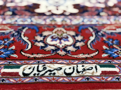 Hand-Knotted Persian Isfahan Rug - Signed Seirafian - 5’x7’4”