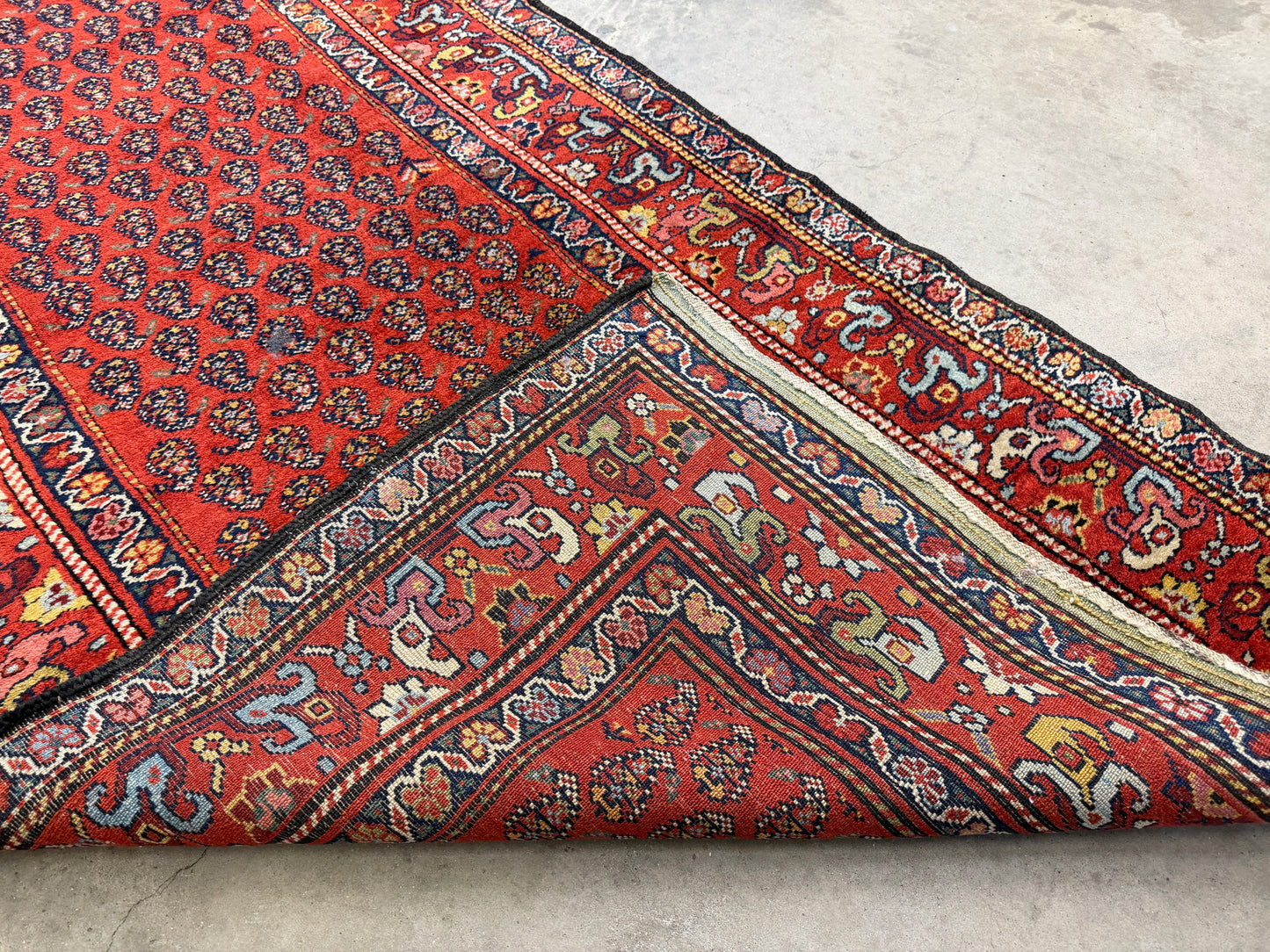 Antique Hand-Knotted Persian Kurdish Runner - 3’4”x13’
