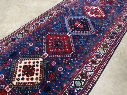 Hand-Knotted Yalameh Persian Runner - 2’11”x18’4”