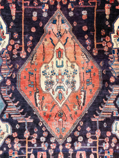 Hand-Knotted Persian Nahavand Rug - 5’7”x10’10”