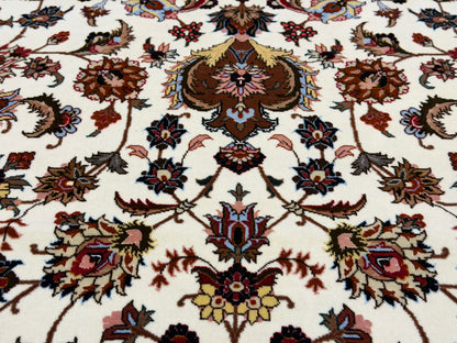Hand-Knotted 60 Raj Persian Tabriz Rug - 6'7"x10'1"