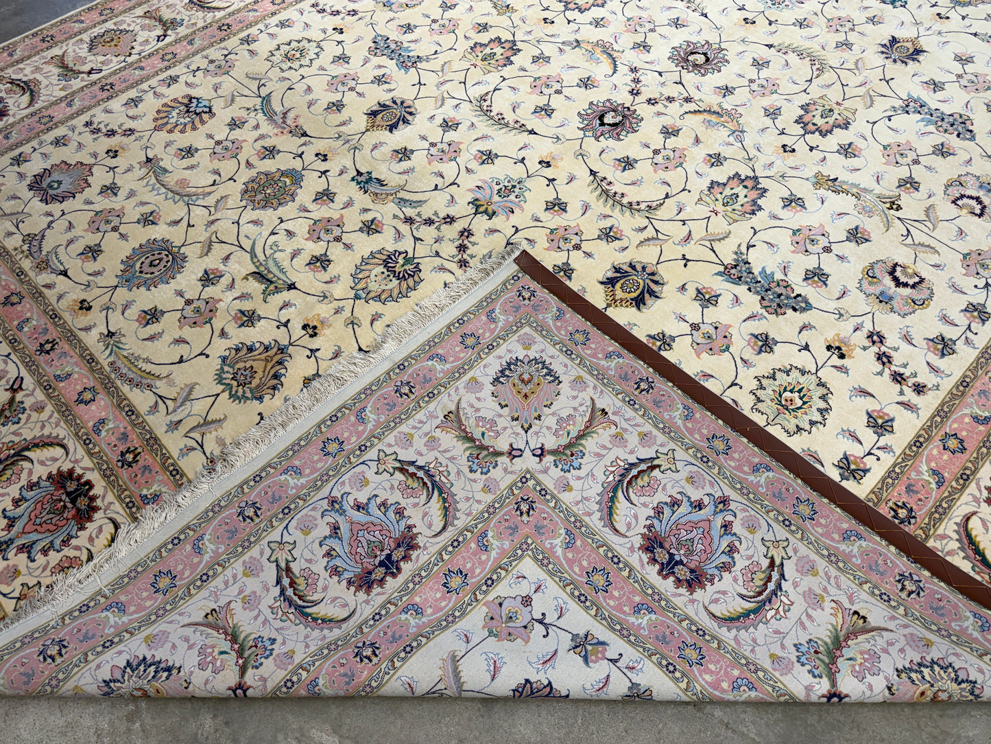 9’9”x13’4” Very Fine Hand-Knotted Persian Tabriz 80 Raj Signed Area Rug