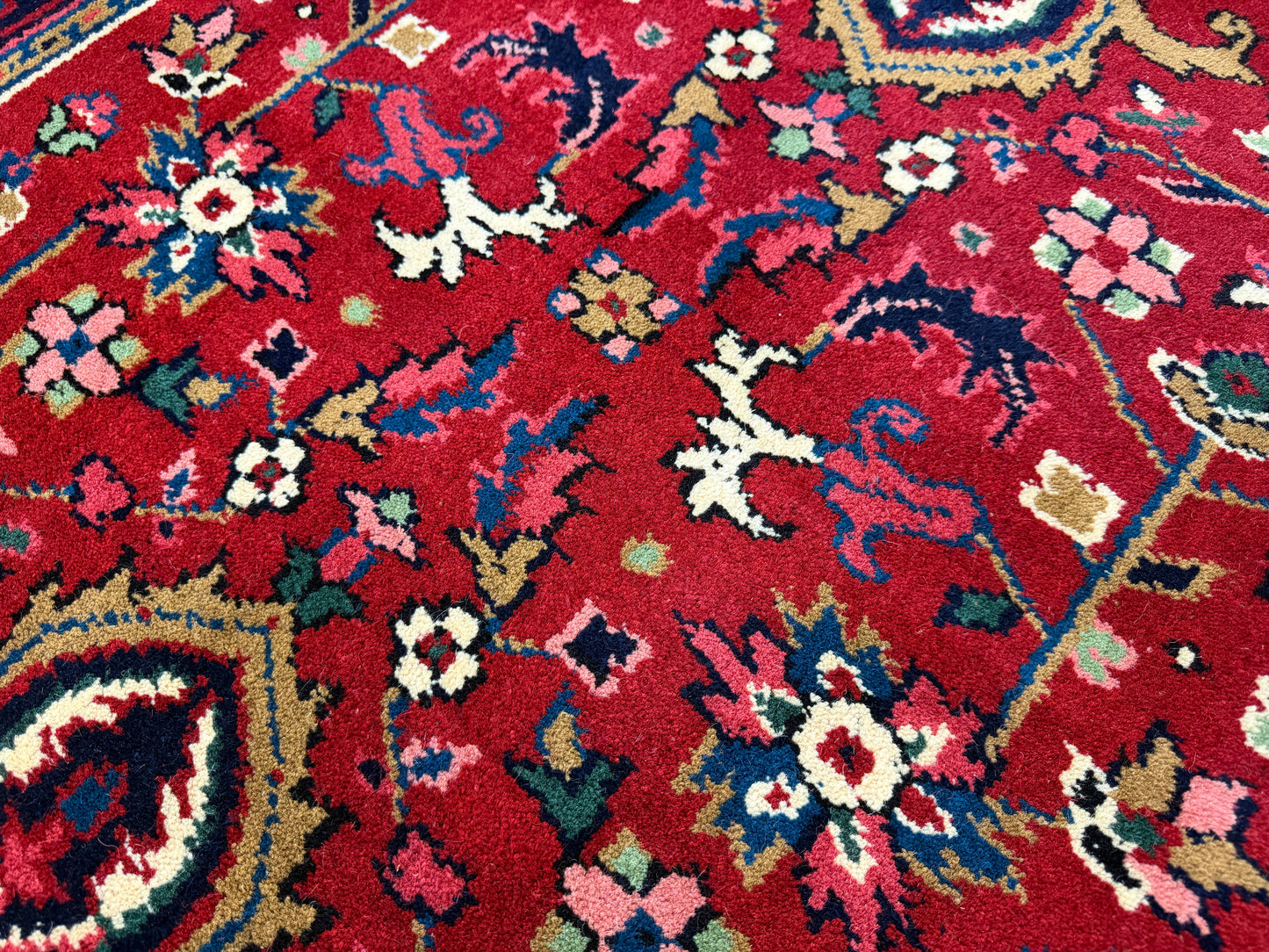 3’x13’ Hand-Knotted Wool Heriz Oriental Runner 3x13 Handmade Red Rug