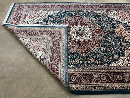 9’9”x13’10” Hand-Knotted Wool IndoHeriz Oriental Area Rug