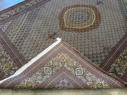 10’x13’2” Very Fine Hand-Knotted Persian Tabriz Mahi Area Rug