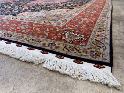 10’x13’ Hand-Knotted 70 Raj Persian Tabriz Rug