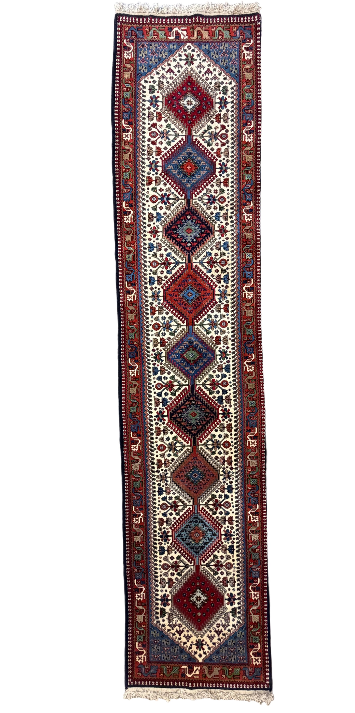 Hand-Knotted Yalameh Runner - 2’8”x12’5”
