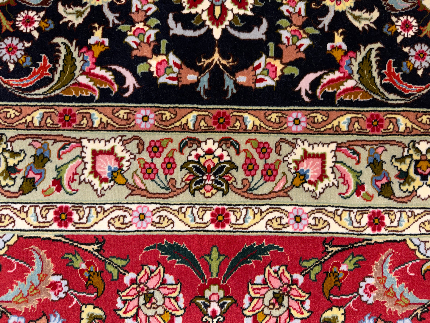 11’6”x16’3” Hand-Knotted Very Fine Wool Persian Tabriz Area Rug 60 Raj