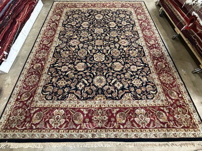 12’1”x15’2” Hand-Knotted Wool Agra Area Rug Handmade All-over Carpet