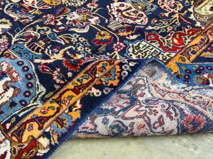9’9”x13’1” Hand-Knotted Persian Kashmar Pictorial Area Rug