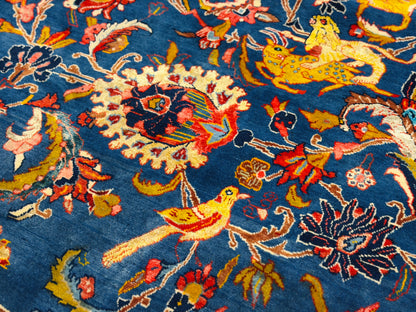Antique Hand-Knotted Persian Varamin Rug - 10'6"x15'7"
