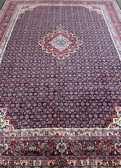 Hand-Knotted Persian Qazvin Rug - 9’x11’10”