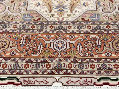 Hand-Knotted 60 Raj Persian Tabriz Heriz Rug - 6'7"x9'10"