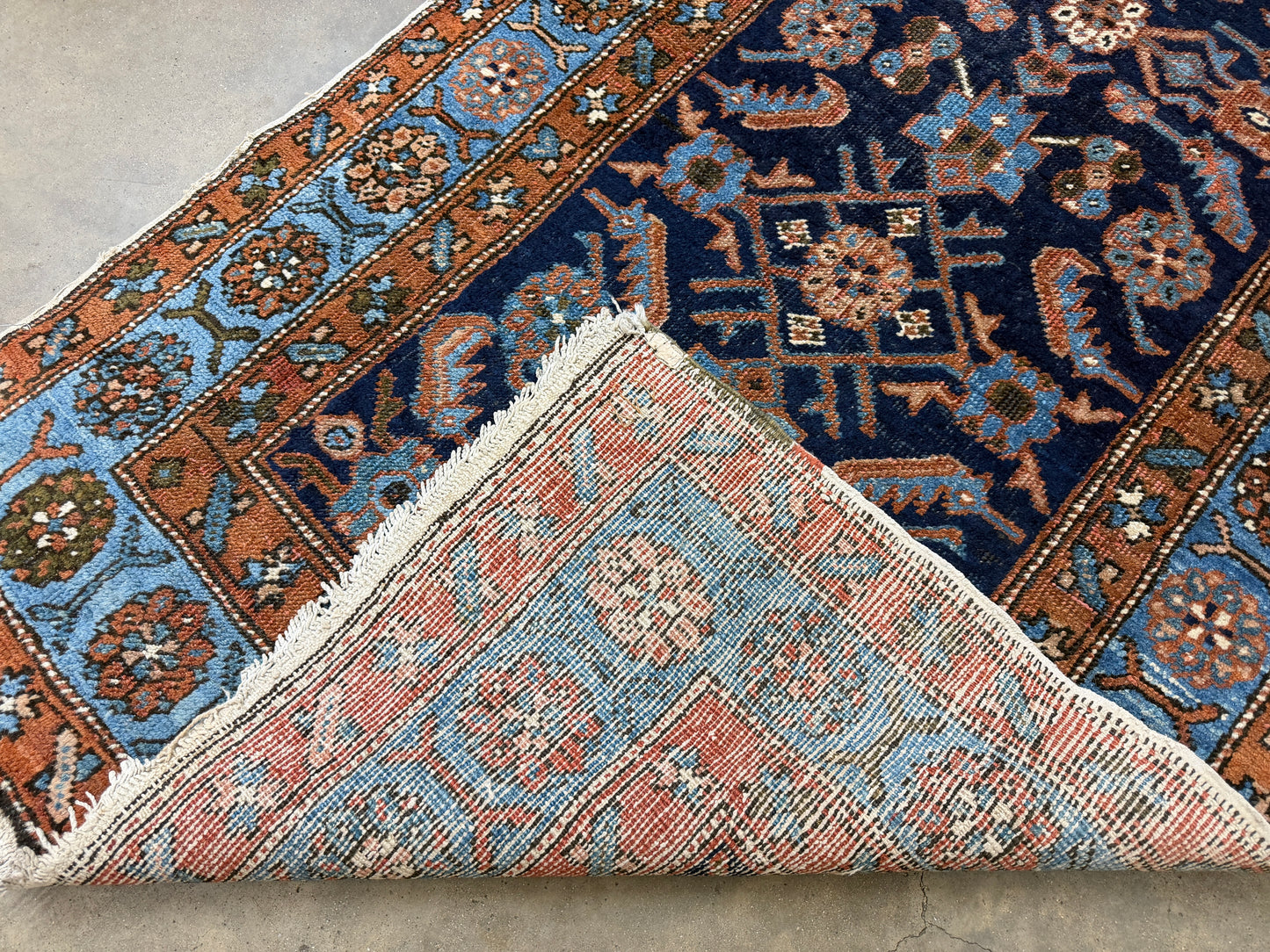 Hand-Knotted Antique Heriz Runner - 3’1”x17’2”