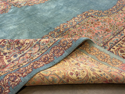 9’10”x14’5” Hand-Knotted Persian Kerman Rug