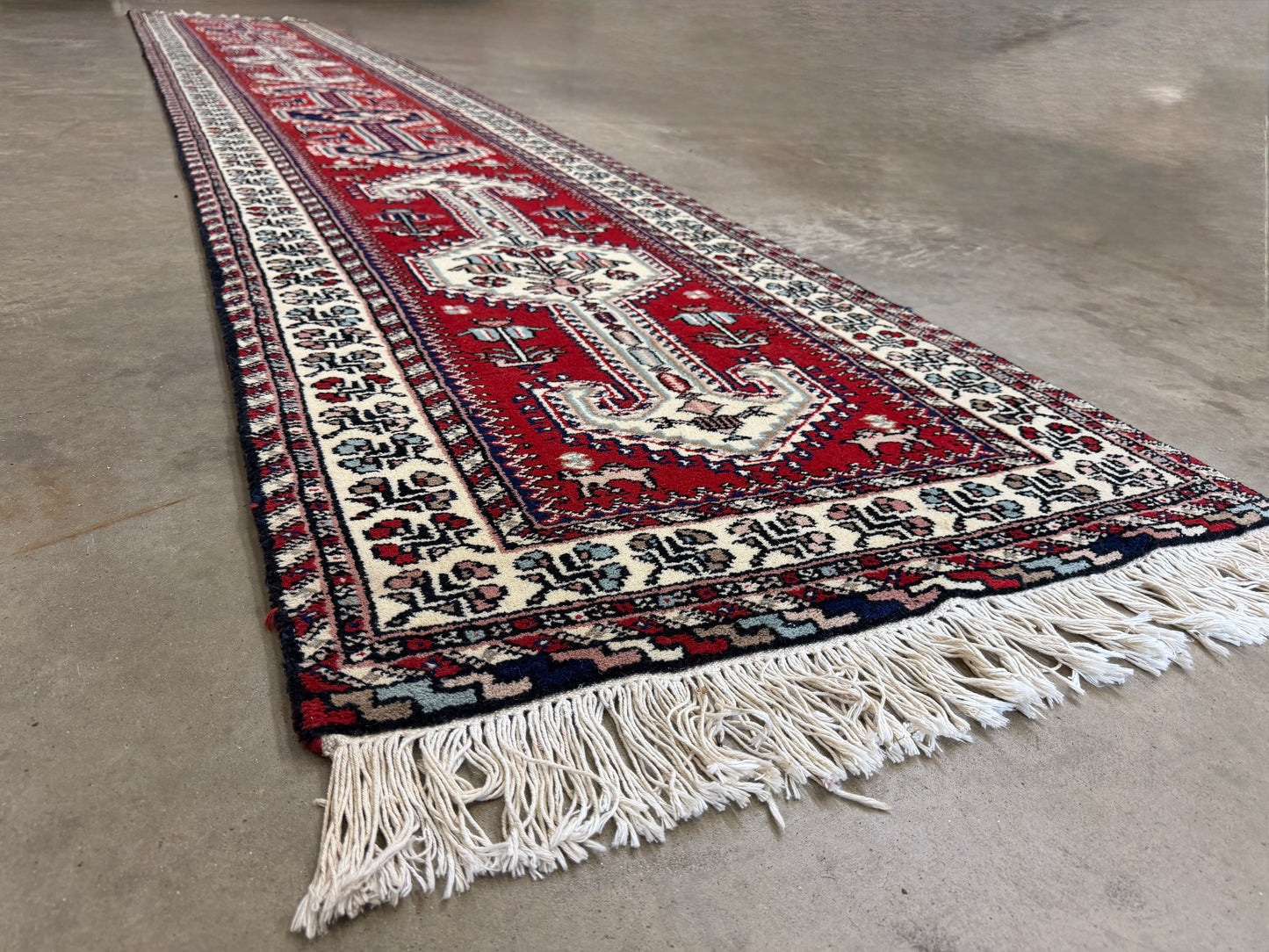 Hand-Knotted Kazak Runner - 2’6”x14’1”