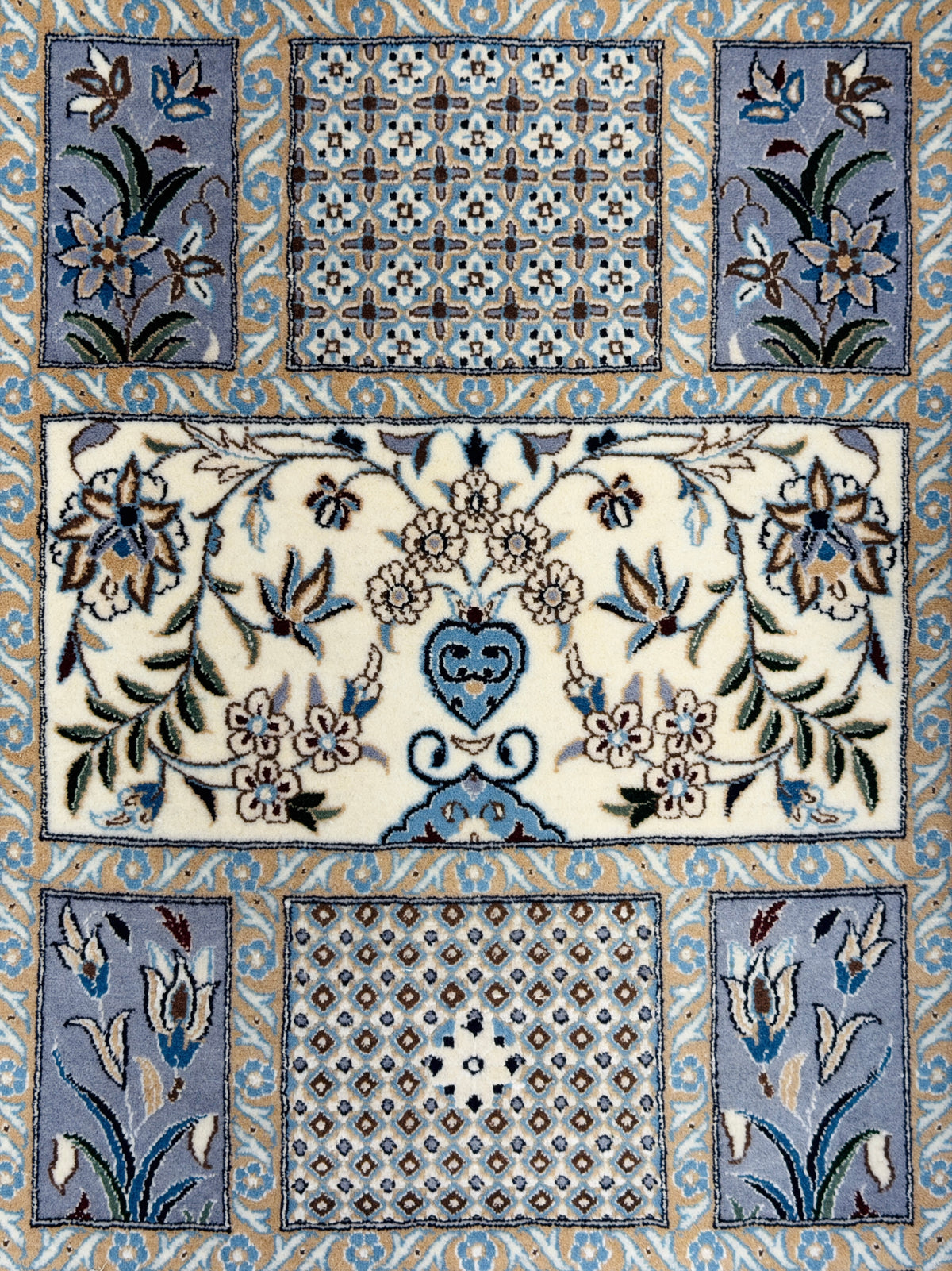 Hand-Knotted 6 La Persian Nain Rug - Signed Habibian - 6'9"x10'2"