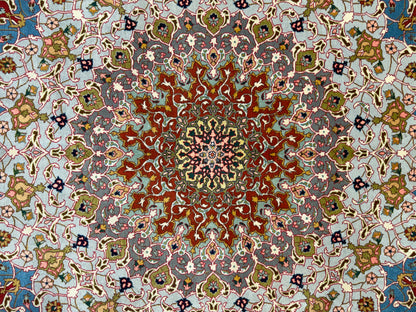 Hand-Knotted 60 Raj Persian Tabriz Rug - Dome Design - 9’8”x12’10”
