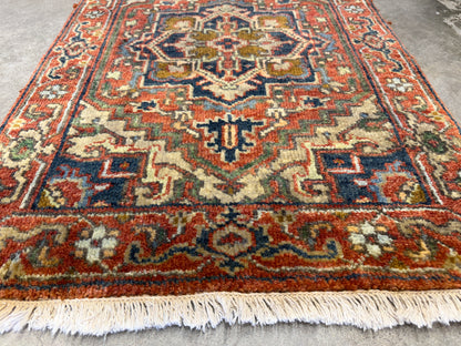 Hand-Knotted IndoHeriz Rug - 2’x3’