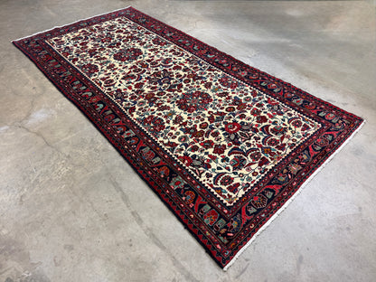 Hand-Knotted Persian Hamadan Rug - 5'2"x10'11"