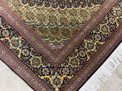 Hand-Knotted Persian Tabriz Mahi Rug - 5'x6'8"