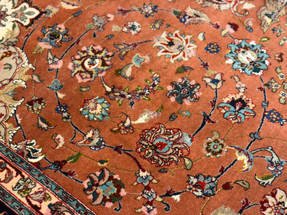Hand-Knotted 60 Raj Persian Tabriz Rug - 6’10”x10’2”