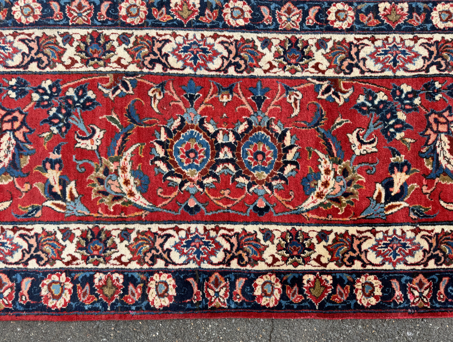 Antique Hand-Knotted Persian Isfahan Rug - 11’2”x18’
