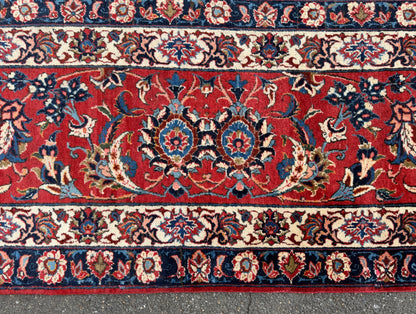 Antique Hand-Knotted Persian Isfahan Rug - 11’2”x18’