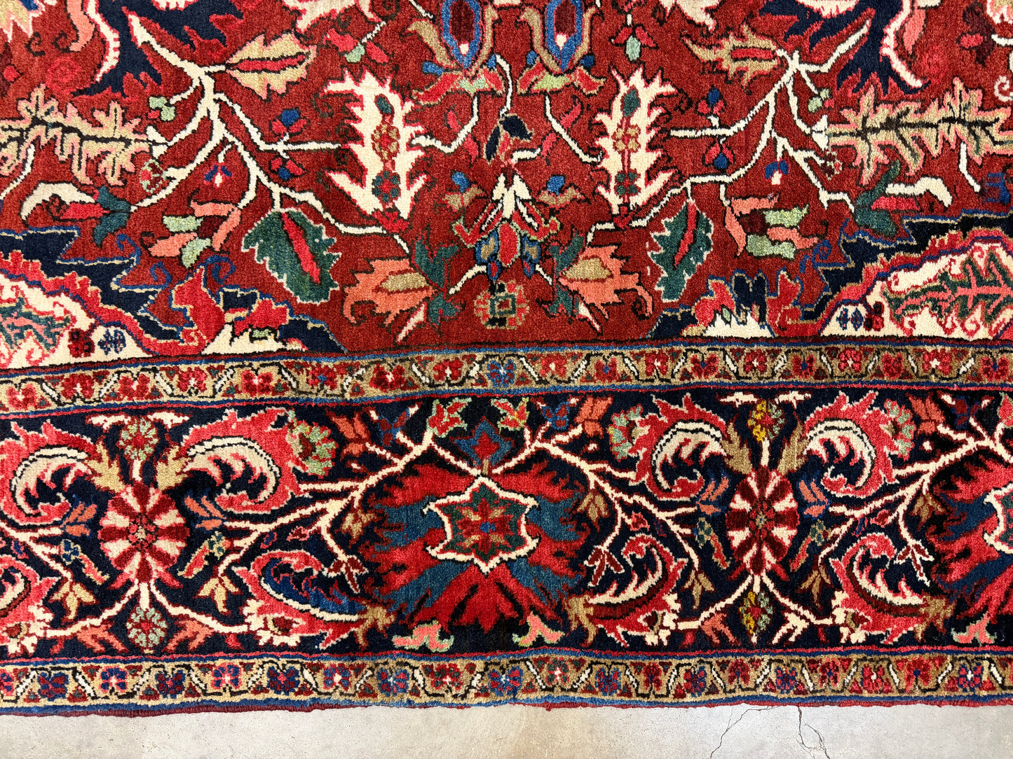 Hand-Knotted Persian Heriz Rug - 10’1”x12’2”