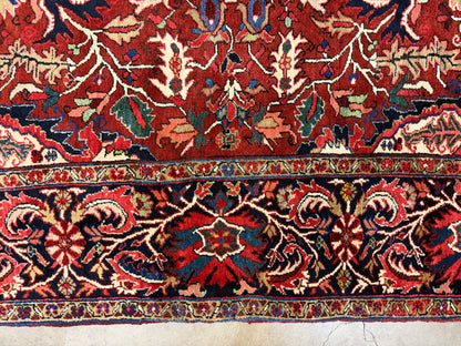 Hand-Knotted Persian Heriz Rug - 10’1”x12’2”