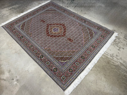 Hand-Knotted Persian Tabriz Mahi Rug - 4'9"x6'5"