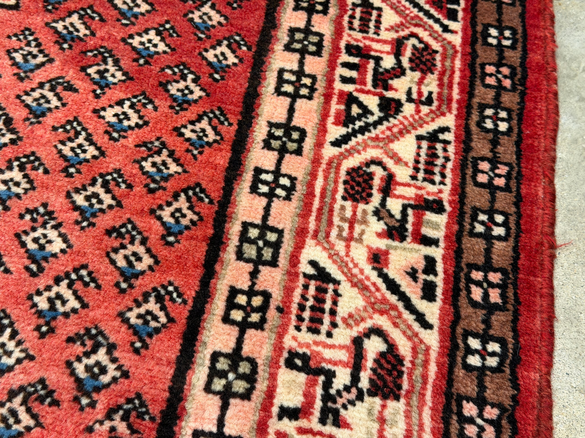 Hand-Knotted Persian Hamadan Rug - 4’5”x6’6”