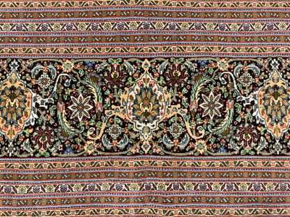 Hand-Knotted Persian Tabriz Mahi Rug - 9’9”x13’4”