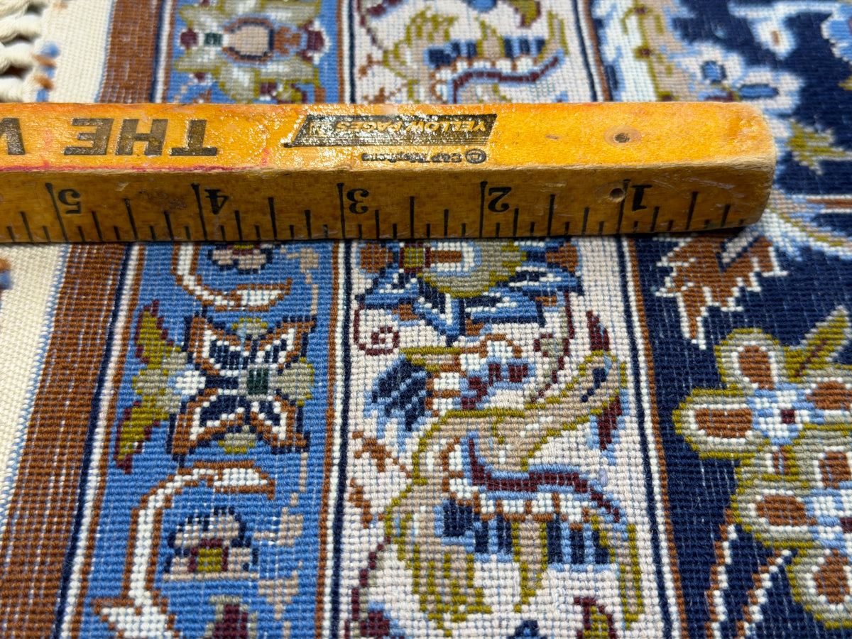 Hand-Knotted Persian Isfahan Rug - Garden of Birds - 6’10”x9’10”