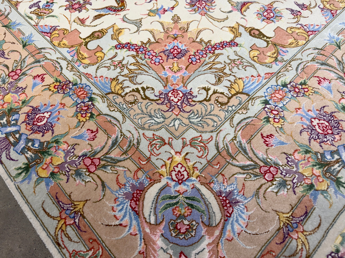 Hand-Knotted Persian Tabriz 70 Raj Rug - 4'10"x6'10"