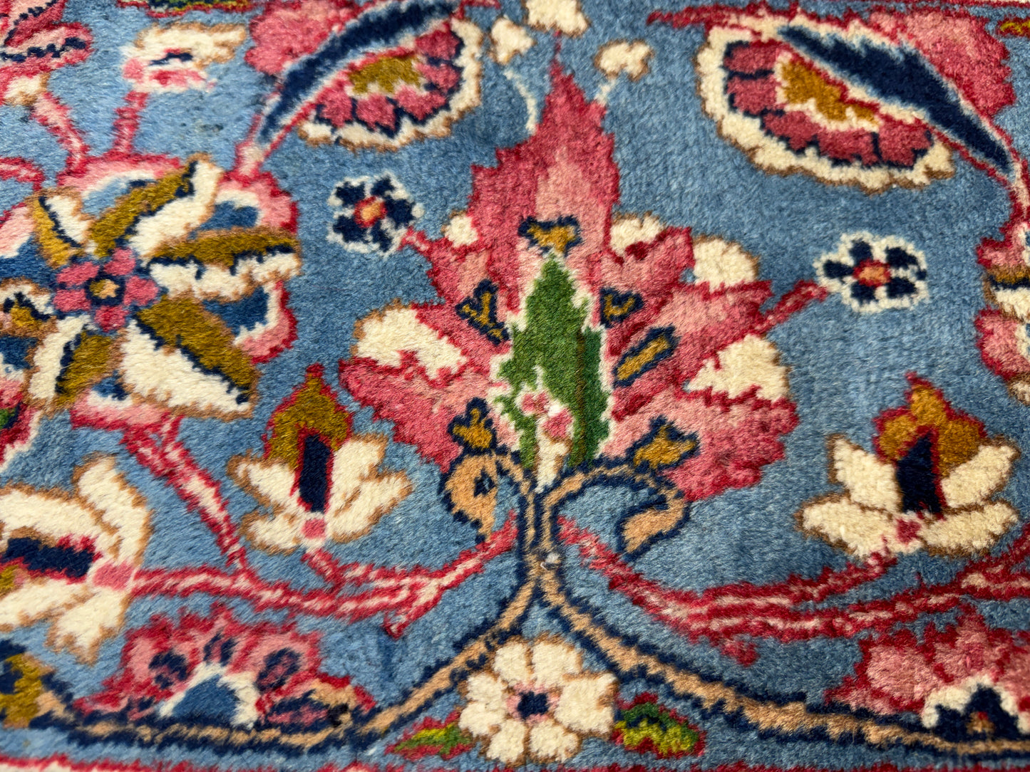 9’6”x14’6” Hand-Knotted Persian Kashan Area Rug