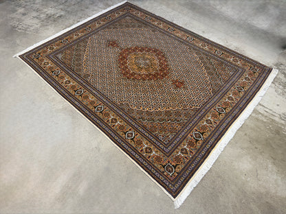 Hand-Knotted Persian Tabriz Mahi Rug - 5'x6'4"