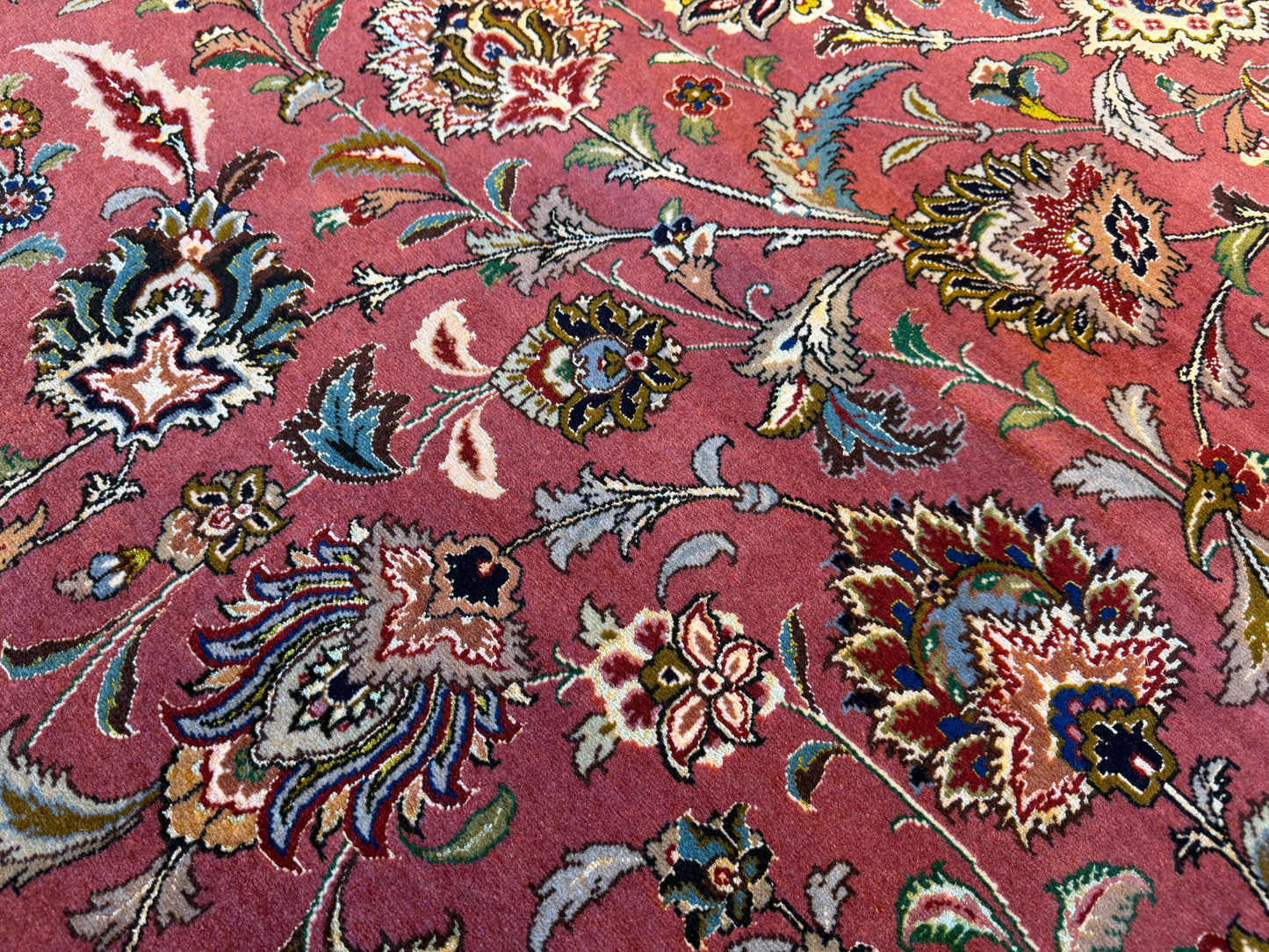 13’3”x20’2” Hand-Knotted 55 Raj Persian Tabriz Rug