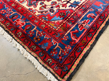 Hand-Knotted Persian Hamadan Rug - 5'8"x10'11"