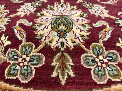 8’ Diameter Hand-Knotted Wool Indian Round Oriental Rug - 8x8 Handmade Carpet