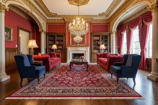 Hand-Knotted Persian Sarouk Rug - 10’1”x19’11”