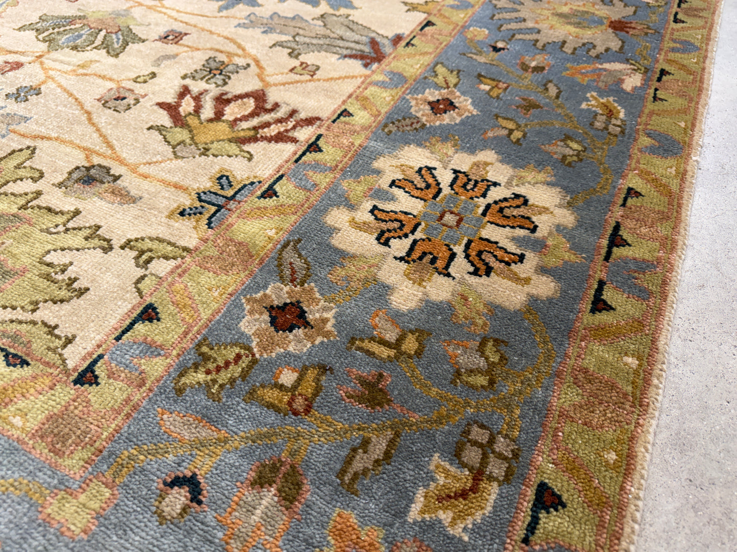 8’x9’10” Hand-Knotted Wool IndoMahal Area Rug