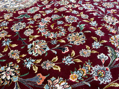 11’4”x16’6” Hand-Knotted 70 Raj Persian Tabriz Rug