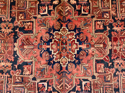 9’4”x12’4” Hand-Knotted Persian Heriz Ahar Area Rug