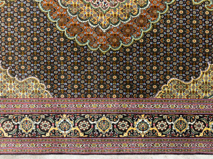 Hand-Knotted Persian Tabriz Mahi Rug - 5'x6'8"