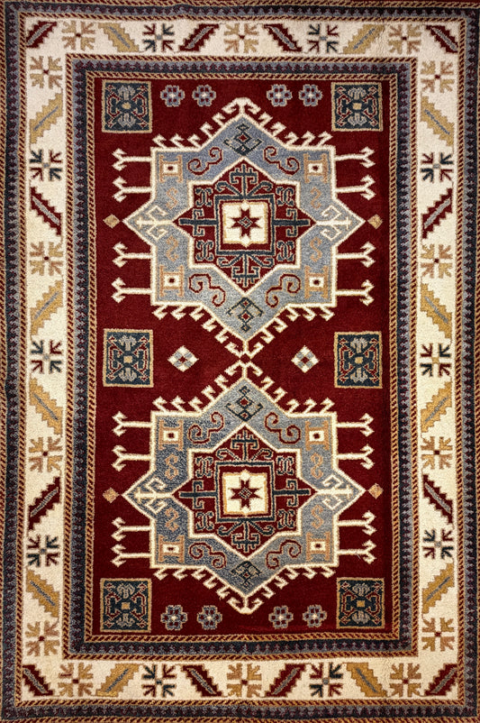 Hand-Knotted Kazak Rug - 5’7”x8’2”